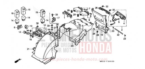 GARDE-BOUE ARRIERE GL1500L de 1990